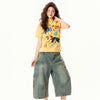 Throwback Yellow Imprinted Slimming Short Sleeve T-Shirt