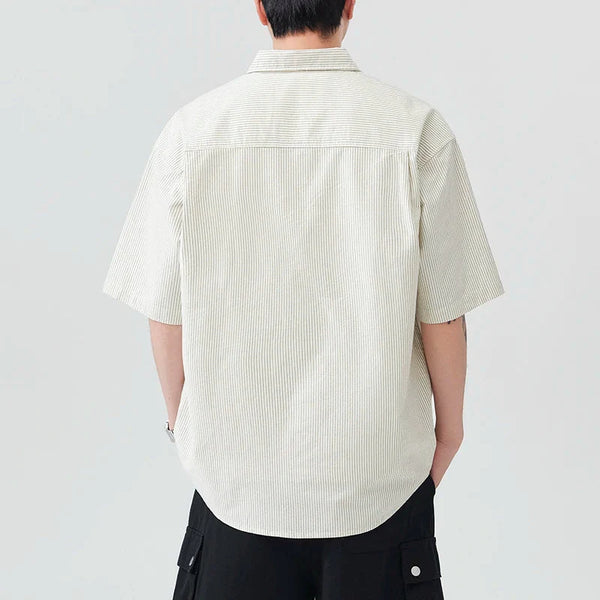 Versatile Stripe Casual Street Short Top alternatif görünüm