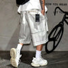 Dirty White Wide Leg Casual Denim Shorts