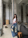 2000s Plush Torn Rinse Denim