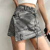 Asymmetric Rise Layered Skirt