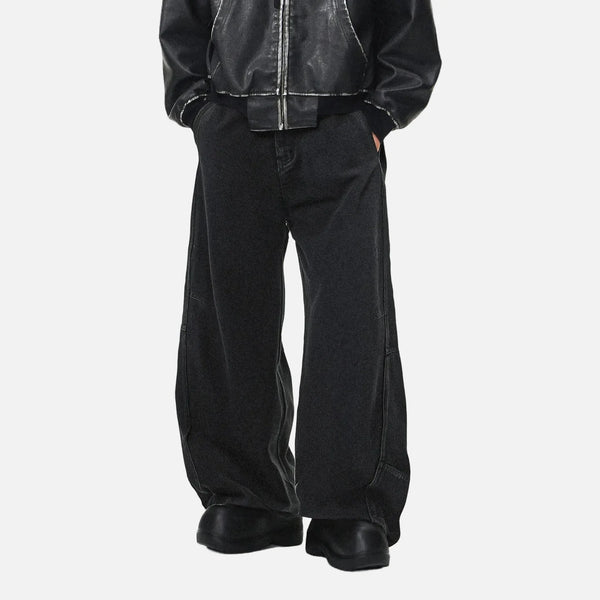 Black Blade 3D Cut Relaxed Denim