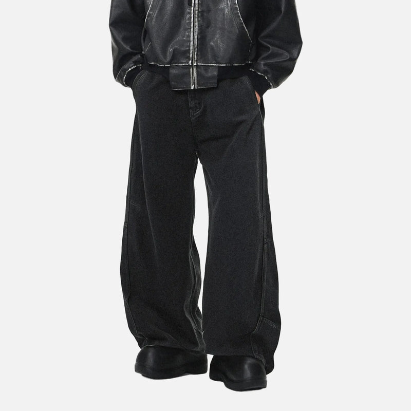 Black Blade 3D Cut Relaxed Denim