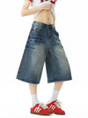 Stretch Urban Beat Heritage Faded Denim Shorts