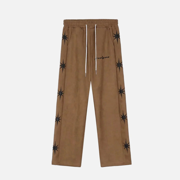 Wide Leg Harf Baskılı Jogger alternatif görünüm