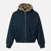 2000s Quilted Classic Fur Hooded Denim Jacket