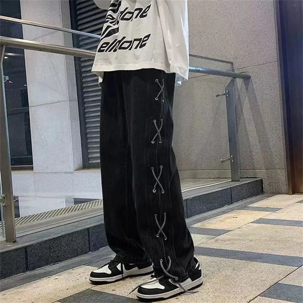 Metro Tie-Up Relaxed Denim alternatif görünüm
