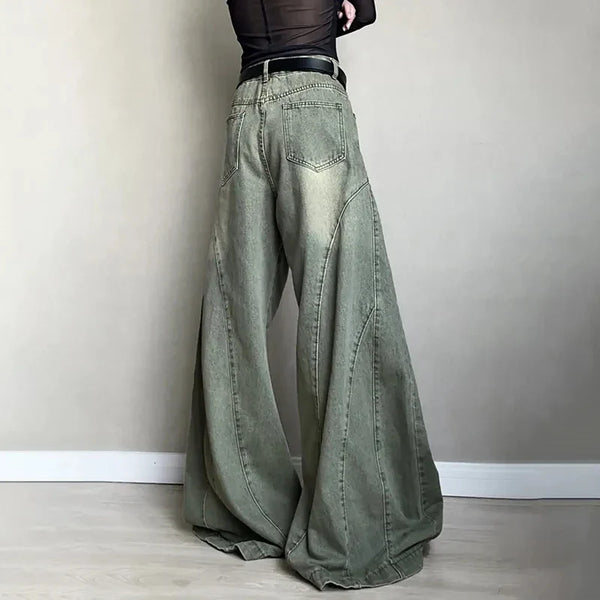 Women Sleek Heritage High-Rise Bell Leg Denim alternatif görünüm