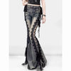 Women Heritage Tie-Up Bell Bottom Denim