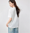Comfortable Breezy-Cut Bright-Days Round T-Shirt