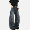 Seoul Style High Street Torn Relaxed Denim