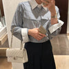 Spring Stripe Casual Chic Long Blouse