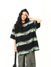 Block-Style Horizontal-Lines Nostalgia Inkjet T-Shirt