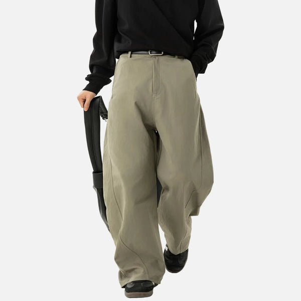Pleat Cut Casual Vintage Trousers alternatif görünüm
