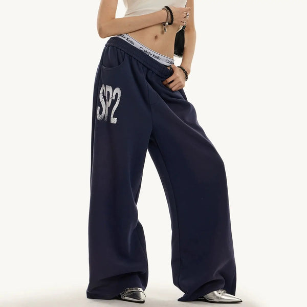 Bol Kesim Hip-Hop Baskılı Jogger, önden görünüm — Navra Wear