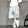 Dirty White Wide Leg Casual Denim Shorts