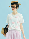 Soft Soft-Touch White Heart Patch T-Shirt