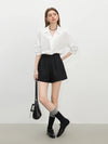 French V-Neck Elegant Womens Blouse