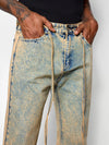 Insulated Brown Rinse Relaxed Bell Leg Denim