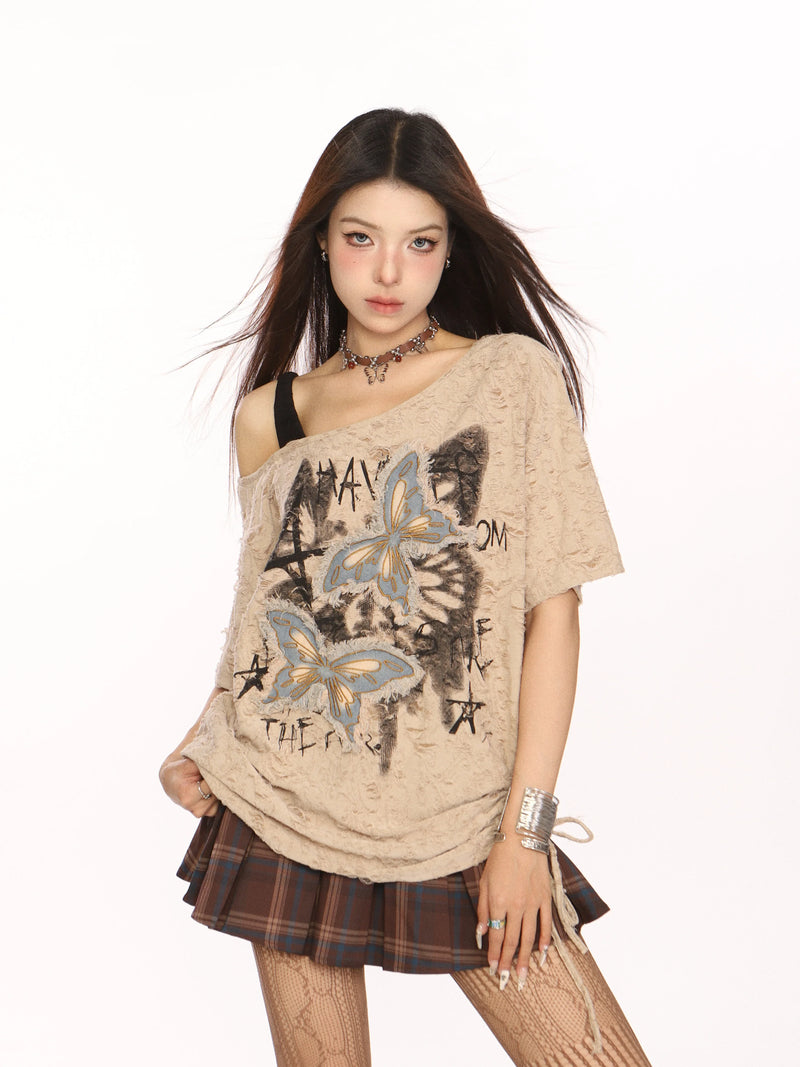 Chrysalis Print Relaxed-Cut Short Sleeve T-Shirt