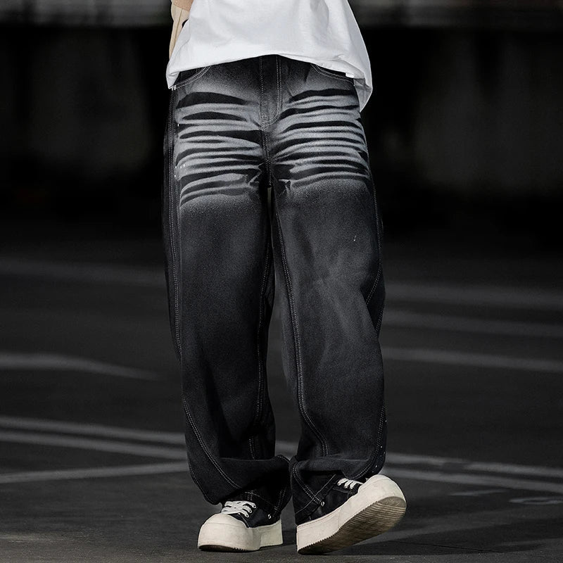 Modern Western Style High Street Graphic Denim