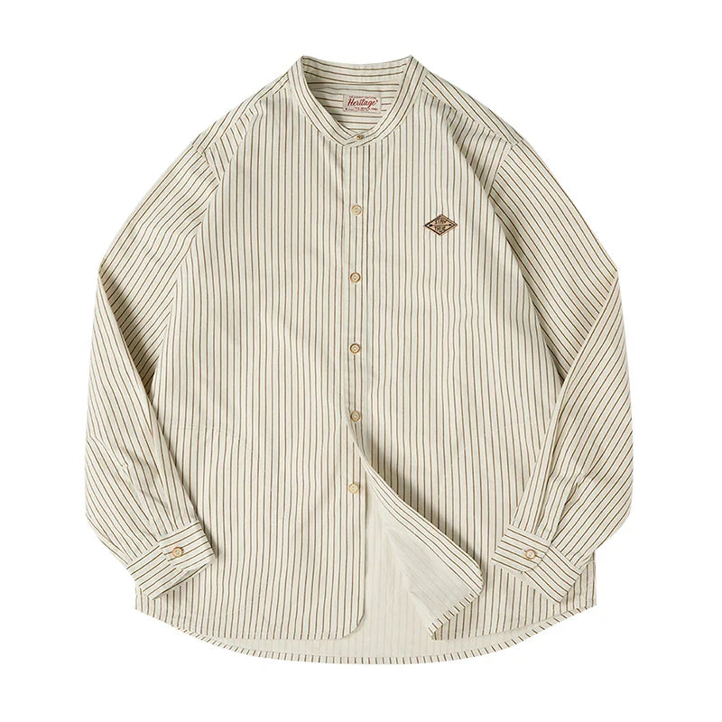 Soft Stripe Relaxed Collar Top