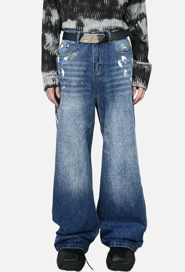 Chic 2000s Classic Graphic Bell Leg Denim alternatif görünüm