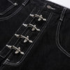 Y2K Yüksek Bel Bootcut Jean Pantolon, kombin görünüm — Navra Wear