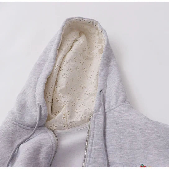 Plush Stitch Velour Sweatshirt alternatif görünüm