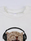 New-Millennium Women Kitten Artwork Crop Top