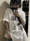 Vintage Baskılı Tişört, kombin görünüm — Navra Wear