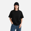 Minimalist Cotton Shoulder Drop Black T-Shirt