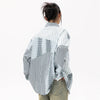 Plaid Panel Oversized Womens Blouse