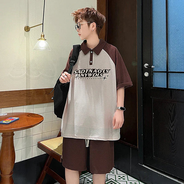 Men's Current Youth Laid-Back Warm-Season Sport-Collar T-Shirt