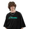 Ravestar Mint Illustrated Letter Print T-Shirt