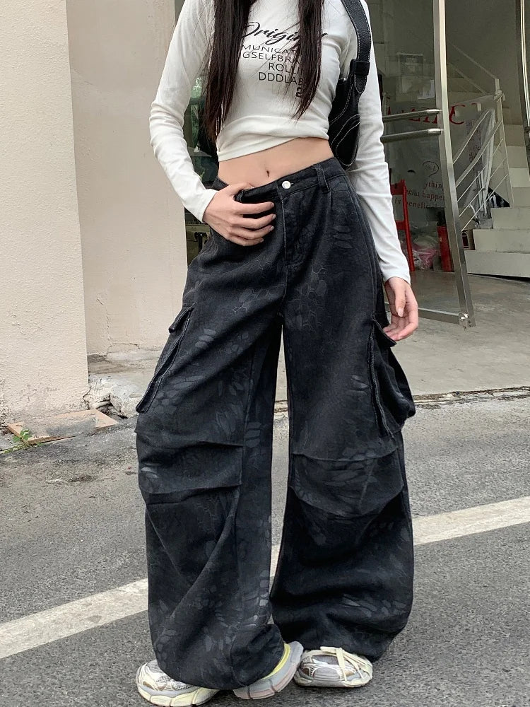 2000s Black Cyber Utility Denim