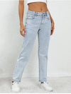 Versatile Everyday Mid-Waisted Light Blue Denim