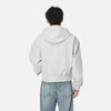 Check Tone Double Zip Chic Hood