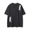 Effortless Power-Print Letter Graffiti Hip Hop T-Shirt