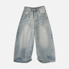 Bol Kesim Jean Pantolon, yakın çekim — Navra Wear