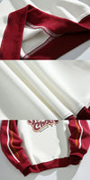 Block Letter Athletic Patchwork Top