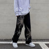 Spider Web Black Wide-Leg