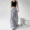 Lace-Up Stripe Vintage Trousers