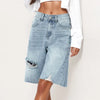 Fringe Rise Women's Denim Shorts