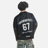 Digital-Age Contrast Paneled Mesh Long Sleeve T-Shirt