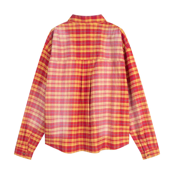 K-Style Panel Flannel Trend Shirt alternatif görünüm
