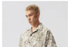 Oversize Çiçek Desenli Gömlek, yakın çekim — Navra Wear