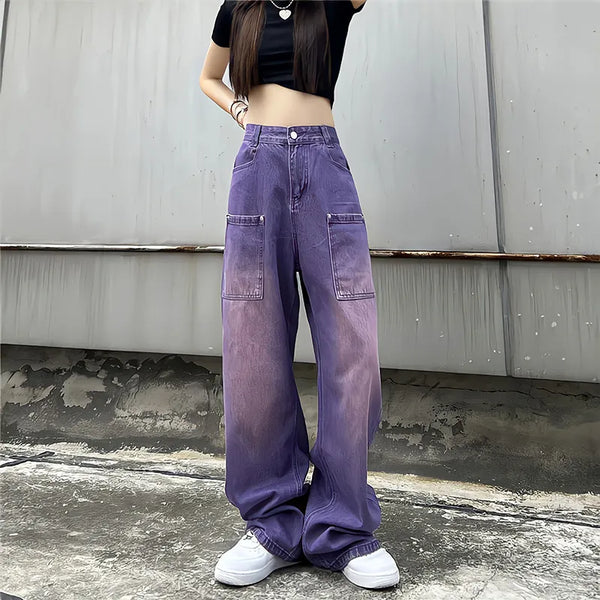 Women Lilac Relaxed Street Pants