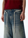 Heritage Relaxed Wide Leg Cropped Denim Shorts
