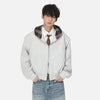 Check Tone Double Zip Chic Hood